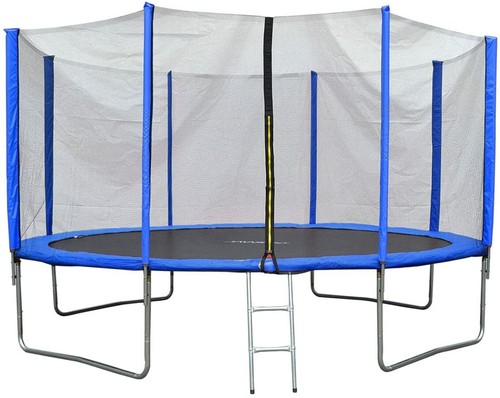 Trampoline with safety net - with,